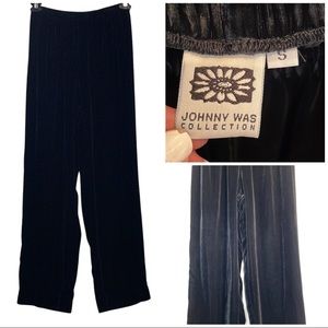JOHNNY WAS COLLECTION VELVET PANTS SIZE S